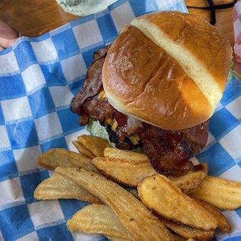Famous Dave's - Double Bacon Cheddar Burger - Barbeque Near Me - Hayward, California Famous Dave's - Double Bacon Cheddar Burger - Barbeque Near Me - Hayward, California