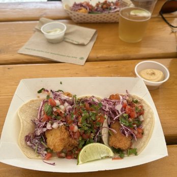 Deckhand Dave's Fish Tacos - Sampler trio, spicy sauce on the side - Food Trucks Near Me - Juneau, Alaska