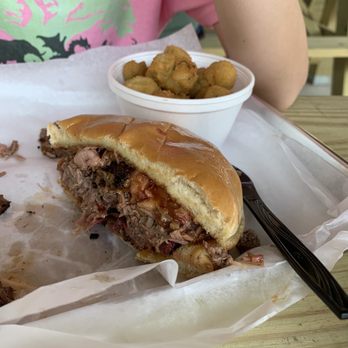 Marshall's Barbecue Pit - Half of the sandwich - Barbeque Near Me - Emory, Texas Marshall's Barbecue Pit - Half of the sandwich - Barbeque Near Me - Emory, Texas