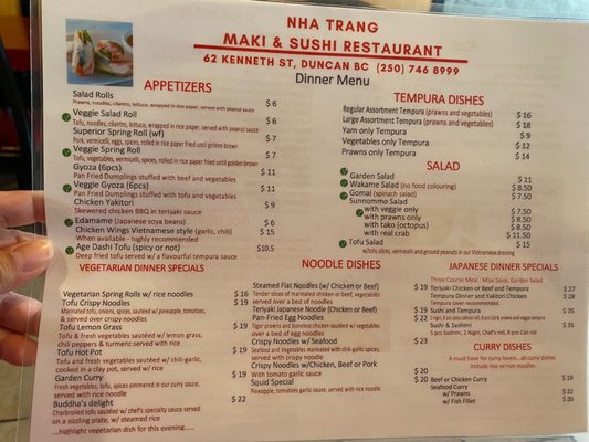 Menu photo 2 Nha Trang Maki Sushi Duncan, BC Menu photo 2 Nha Trang Maki Sushi Duncan, BC