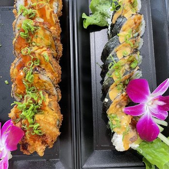 Vegan Castle - Volcano Roll and Long Beach Roll - Vegan Near Me - Long Beach, California