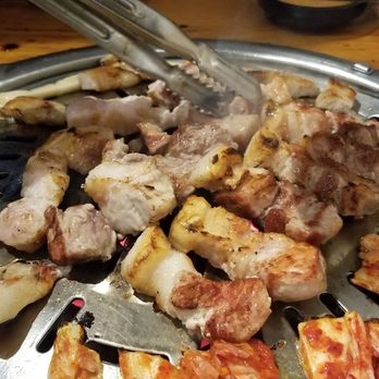 Hanam BBQ - A little more. Then ready to eat. May not look so presentable as American style steaks, but Korean style pork ~ yeah - Korean Near Me - Palisades Park, New Jersey Hanam BBQ - A little more. Then ready to eat. May not look so presentable as American style steaks, but Korean style pork ~ yeah - Korean Near Me - Palisades Park, New Jersey