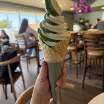 Urban Matcha - Matcha and vanilla swirl soft serve ($7.50): I highly recommend this! - Coffee & Tea Near Me - San Diego, California Urban Matcha - Matcha and vanilla swirl soft serve ($7.50): I highly recommend this! - Coffee & Tea Near Me - San Diego, California
