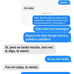 Conjunto Norteno La Aurora - Text finally saying he made a mistake.