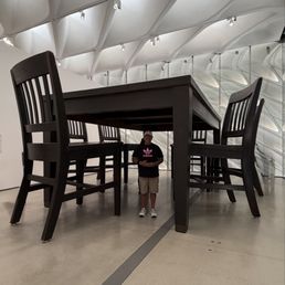 I am feel small under this giant dining room set I am feel small under this giant dining room set