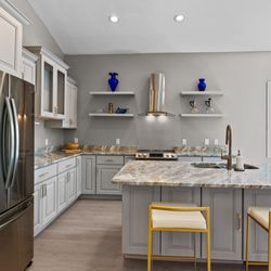 Rock Counter Kitchen & Bath Chicago - Avalon Ashen Kitchen, Naples, Florida
