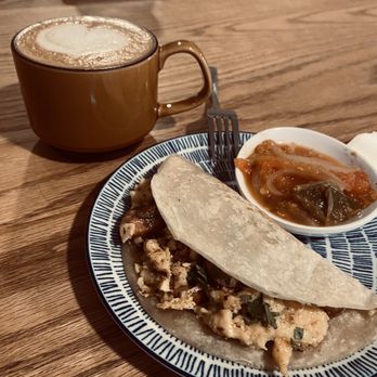 Oso Coffee Co. - Horchata latte. Weenie and egg taco with homemade salsa. - Coffee & Tea Near Me - Houston, Texas Oso Coffee Co. - Horchata latte. Weenie and egg taco with homemade salsa. - Coffee & Tea Near Me - Houston, Texas