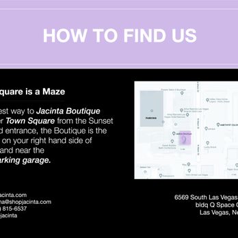 Jacinta Boutique - Easy to find and easy to park and shop! - Women's Clothing Near Me - Las Vegas, Nevada
