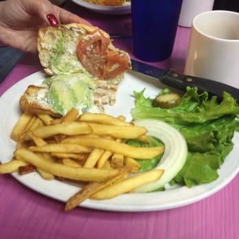 Nancy's Airport Cafe - My wife's Chicken Club Sandwich with, Avocado and Fries. - American Near Me - Willows, California Nancy's Airport Cafe - My wife's Chicken Club Sandwich with, Avocado and Fries. - American Near Me - Willows, California