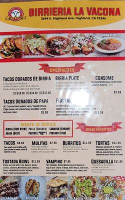 Menu photo 4 Birrieria La Vacona Highland, CA Menu photo 4 Birrieria La Vacona Highland, CA