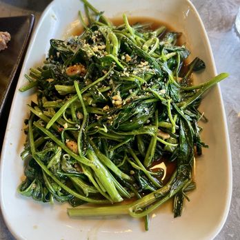 Naga Bistro - Greens in garlic sauce - Cambodian Near Me - Atlanta, Georgia