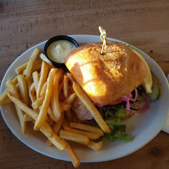 Lowell's Restaurant - Wild salmon fillet sandwich - American Near Me - Seattle, Washington
