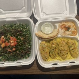Taboule and Chicken Kafta Platter