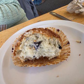 Papaccino's - 1/2 of their fantastic blueberry muffin. - Coffee & Tea Near Me - Portland, Oregon