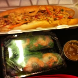 What the Pho? - Bulgogi beef banh mi; shrimp summer rolls.