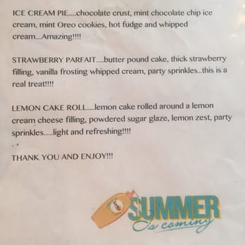 Monterey Pub - Dessert menu, summer 2016 - Pubs Near Me - Pittsburgh, Pennsylvania