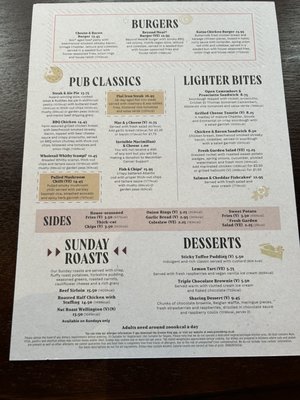 Menu photo 2 North London Tavern London, XGL Menu photo 2 North London Tavern London, XGL