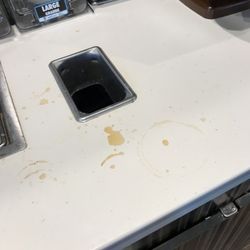 McDonald's - Condiment station trash area.