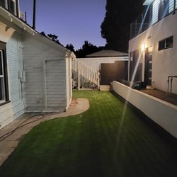 1st Choice Design & Development - Yard at night