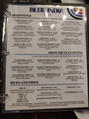 Menu photo 1 Blue India Atlanta, GA
