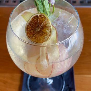 Supergeil - Dawn of Detroit~ gin, rhubarb, lavender tonic - Mediterranean Near Me - Detroit, Michigan
