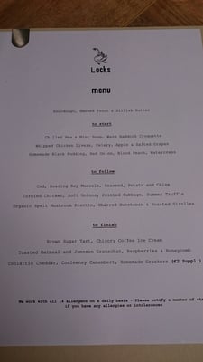 Menu photo 2 Locks Portobello, D