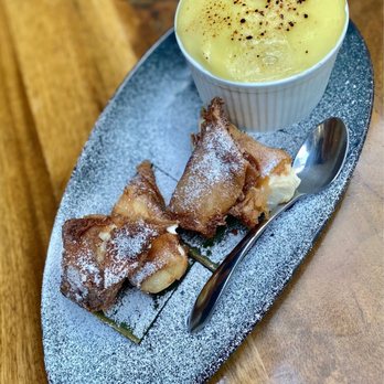 Bone Kettle - Cream cheese and jackfruit turon with banana pudding - Breakfast & Brunch Near Me - Pasadena, California Bone Kettle - Cream cheese and jackfruit turon with banana pudding - Breakfast & Brunch Near Me - Pasadena, California