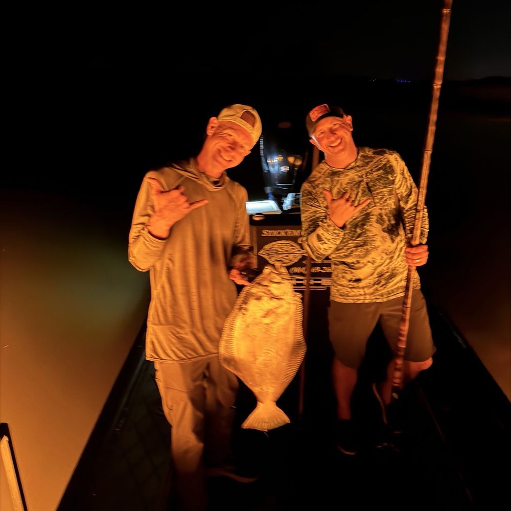 Stickem Gigging Charters - Nice Flounder!! - Fishing Near Me Stickem Gigging Charters - Nice Flounder!! - Fishing Near Me