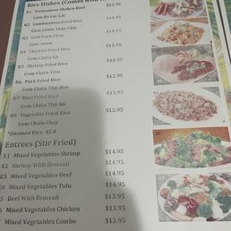 Menu Menu