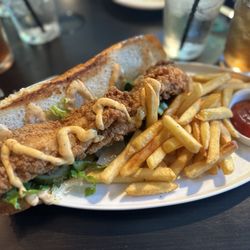 Golden Thyme - Catfish Po Boy Sandwich