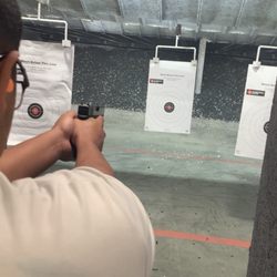 My son at the marksman range