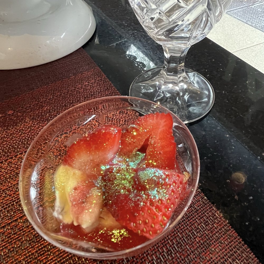 All Chocolate Kitchen - Delicious custard with strawberries - Desserts Near Me - Geneva, Illinois