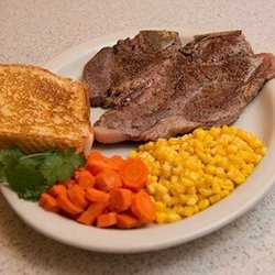 Country Pancake House - T-bone dinner with two vegetables and Texas toast
