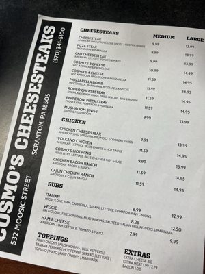 Menu photo 3 Cosmo's Scranton, PA