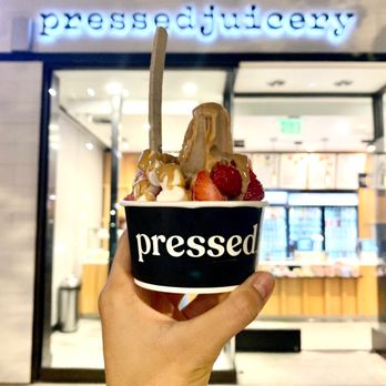 Pressed Juicery - vanilla almond + dragonfruit freeze topped w/almond butter drizzle - Juice Bars & Smoothies Near Me - Palo Alto, California Pressed Juicery - vanilla almond + dragonfruit freeze topped w/almond butter drizzle - Juice Bars & Smoothies Near Me - Palo Alto, California