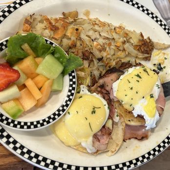 Black Bear Diner Katy - The Classic Benedict with fruit and hash browns - Diners Near Me - Katy, Texas Black Bear Diner Katy - The Classic Benedict with fruit and hash browns - Diners Near Me - Katy, Texas