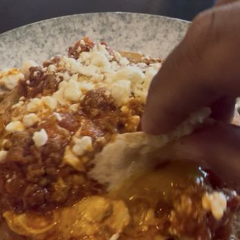 Chef's Kitchen - Dipping the shashuka. - Caterers Near Me - Las Vegas, Nevada