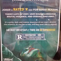 Animas 10 - Best movie poster for The Joker - don't bring your kids!