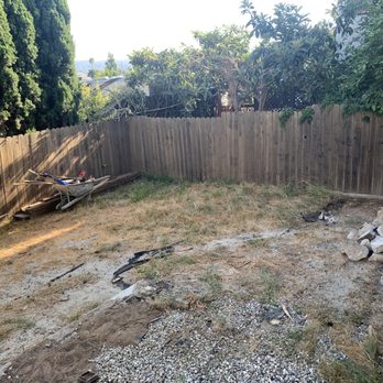 We Do It Custom - Our backyard before concrete. - General Contractors Near Me