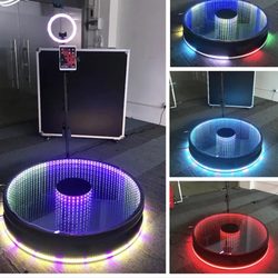 Party360 Entertainment - Our Infinite XL photobooth features new LED glass floor with extra large platform that fits 4-6 adults.
