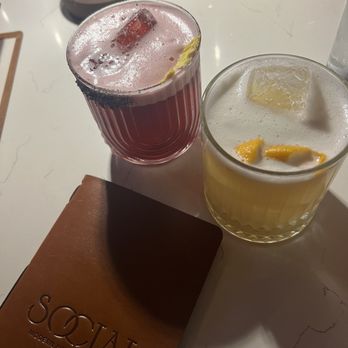 Social - Social Rita (left) and Whiskey Sour (right) - Peruvian Near Me - Madisonville, Louisiana