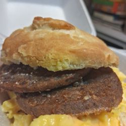 OJ's Diner - Double patty sausage egg n cheese biscuit