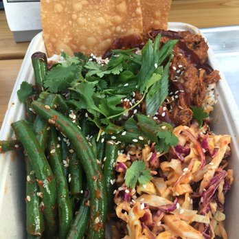 REBOL - BEST BOWL EVER. pulled pork, rice, green beans, cabbage slaw, cilantro, scallions, sesame! - Coffee & Tea Near Me - Cleveland, Ohio