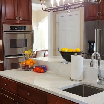 Best Buy Interior Finishes - New countertop with the waterfall effect - Carpeting Near Me - Naperville, Illinois Best Buy Interior Finishes - New countertop with the waterfall effect - Carpeting Near Me - Naperville, Illinois