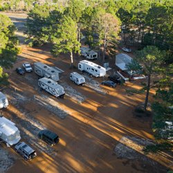 The Pines at Bastrop RV Park - Drone Overview of Bastrop, Texas RV Park - The Pines at Bastrop RV Park