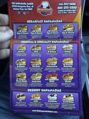 Menu photo 2 The Empanada Maker Mission Viejo, CA Menu photo 2 The Empanada Maker Mission Viejo, CA