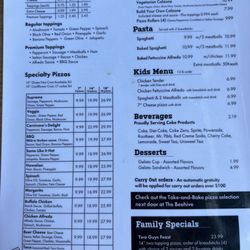 Two Guys Pies - Menu