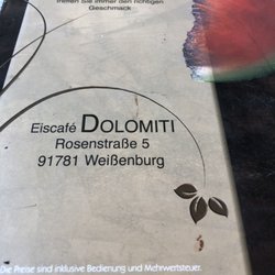 Eiscafé Dolomiti - Karte