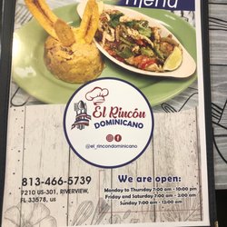 El Rincon Dominicano - Menu