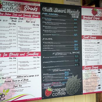 Crepes & Coffee - Menu. (7/2023). - Creperies Near Me - Garden City, Utah Crepes & Coffee - Menu. (7/2023). - Creperies Near Me - Garden City, Utah